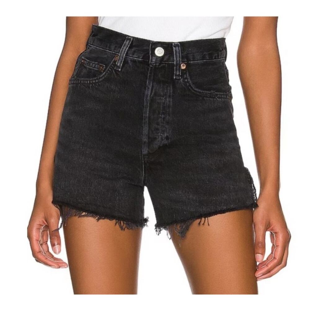 Agolde Black Jean Shorts